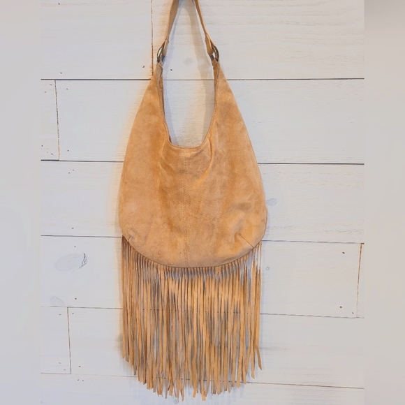 Source Unknown Handbags - Leather & Suede Tassel Shoulder Bag Bohemian, Minimalist